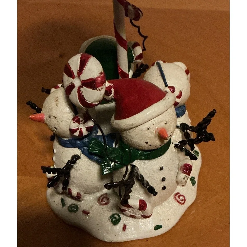 Snowman Tealight Candle Holder‎ Lamp With Shade Christmas Holiday,